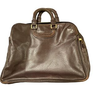 Kenneth Cole Elegant Brown Leather Travel Bag